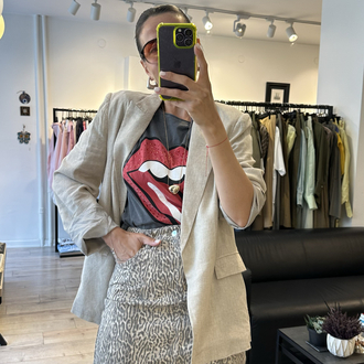 Ham Keten Astarlı Blazer