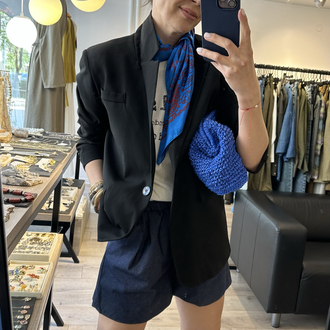 Bel Lastikli Denim Şort