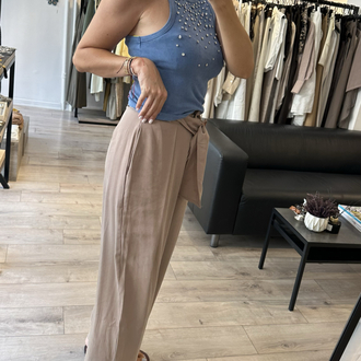 Kemerli Modal Pantolon