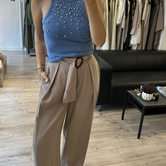 Kemerli Modal Pantolon