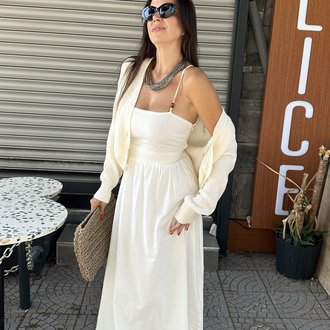 Astarlı Keten Elbise