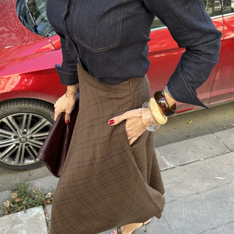Likralı Slim Denim Gömlek