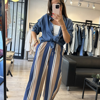 Yumuşak Tensel Denim Gömlek