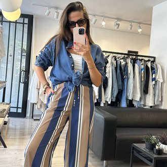 Yumuşak Tensel Denim Gömlek