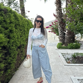 COS cizgili pantolon