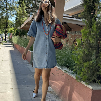 Salaş Denim Elbise(kalıp geniştir!