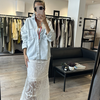 Buz Mavisi Denim Gömlek/Ceket