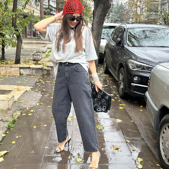 Işıltılı Mom Jean