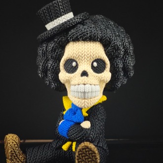 One Piece Örgü Desenli Brook Figürü