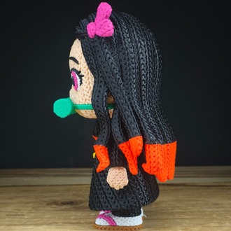 Demon Slayer Örgü Desenli Nezuko Figürü
