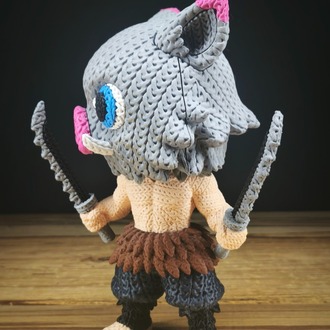Demon Slayer Örgü Desenli İnosuke Figürü