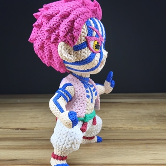 Demon Slayer Örgü Desenli Akaza Figürü