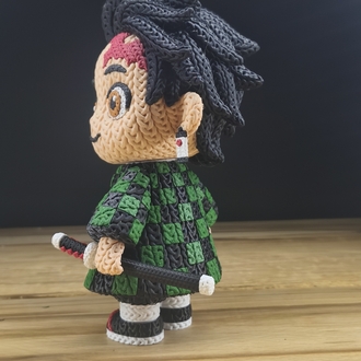 Demon Slayer Tanjiro Örgü Desenli Figür