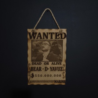 One Piece Kişiye Özel MDF Wanted Posteri