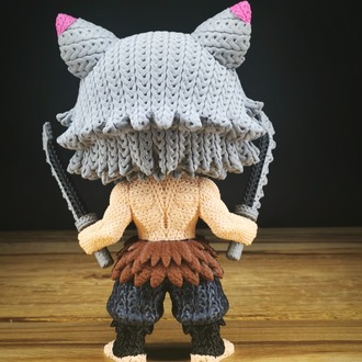 Demon Slayer Örgü Desenli İnosuke Figürü