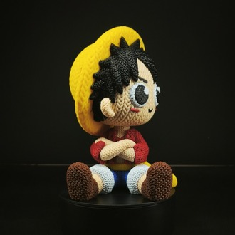 One Piece Örgü Desenli Luffy Figürü