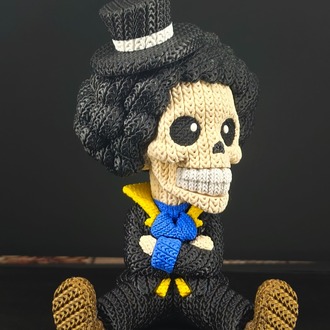 One Piece Örgü Desenli Brook Figürü