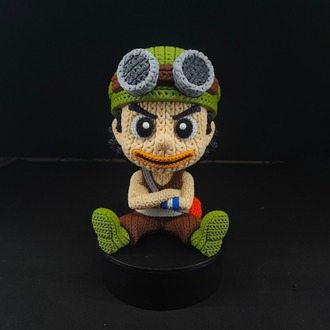 One Piece Örgü Desenli Usopp Figürü