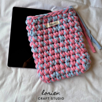 Tablet Case (Pink - Baby Blue)
