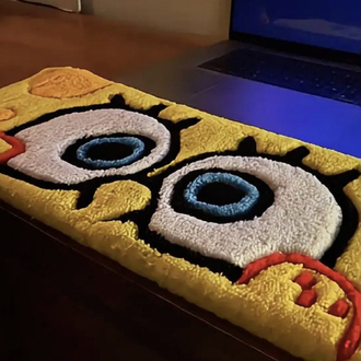 Spongebob Tufting Klavye Destek Halısı