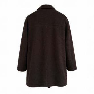 Vintage Koyu Kahve Yün Mont – Minimal & Modern Kesim