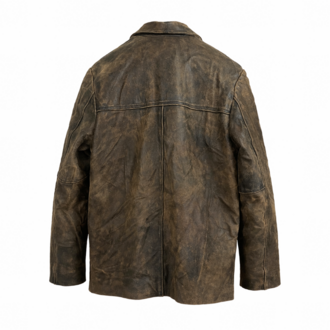 Vintage L-XL Oversize Eskitme Nubuk Ceket