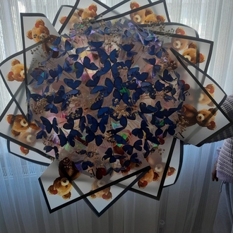 3D 75'li kelebek buket