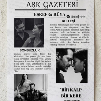 Kişiye özel dijital tasarım-2 (Aşk gazetesi)