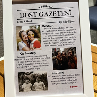 Kişiye özel tasarım çerçeve-5(dost gazetesi)