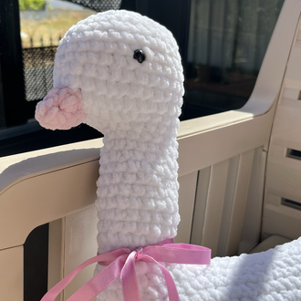 Amigurumi beyaz kuğu
