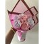 beyaz pembe buket