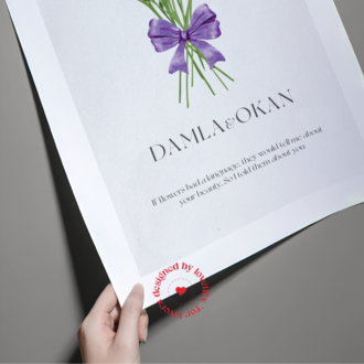 Çiçek Dili Posteri | Kişiye Özel Poster