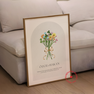 Çiçek Dili Posteri | Kişiye Özel Poster
