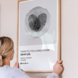 Parmak izi Temalı Poster | Kişiye Özel Poster