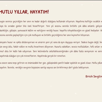 Yeni Yıl Sevgiliye Hediye