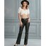 Lucia Fashion Kadın Deri İspanyol Paça Pantolon 