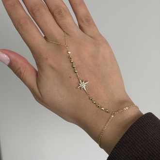  Çelik Topçuklu Kutup Yıldızı Şahmeran | 14k gold