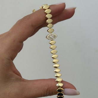 Premium Seri Vintage Badem Bileklik | Gold