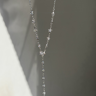 Silver Yıldızlar Y Kolye 