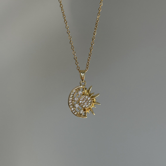 Çelik Sun & Moon Kolye | Gold