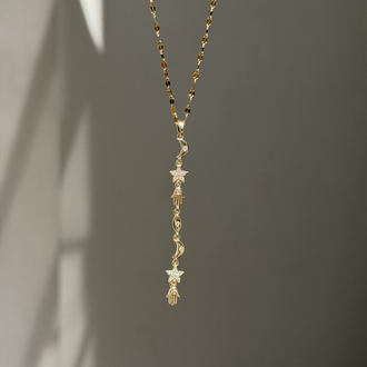 Çelik Minimal Manifest Kolye | Gold
