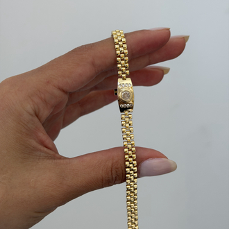 Premium Seri Hasır Kordonlu Taş Detay Bileklik | Gold