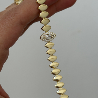 Premium Seri Vintage Badem Bileklik | Gold