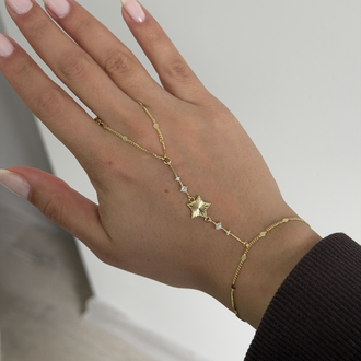 Çelik Parlak Yıldız Şahmeran | 14k gold