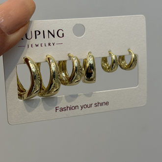 Xuping 14k Basic Halka Set Küpe 3