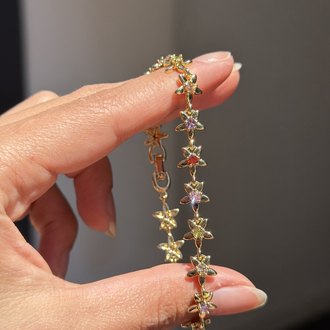 Premium Seri Soft Renkli Flower Bileklik | 14k Gold