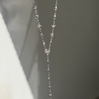 Silver Yıldızlar Y Kolye 
