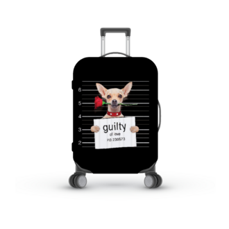✈️ LUGGIACASE Premium Sevimli Dostlar "Guilty of Love" Tasarımlı Valiz Koruyucu Kılıf