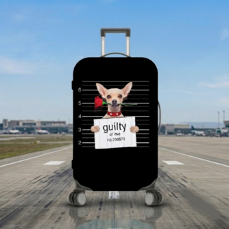 ✈️ LUGGIACASE Premium Sevimli Dostlar "Guilty of Love" Tasarımlı Valiz Koruyucu Kılıf