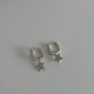 Xuping 14K Taşlı Yıldız Küpe